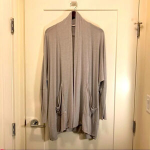 PRANA Sz 2 X Ecru Soft Top Cardigan  w/ Pockets
